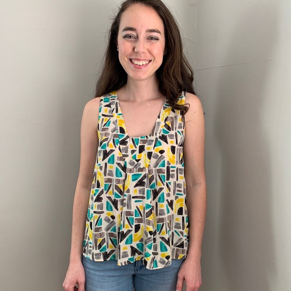 Zara Basic Multi-Color Sleeveless Top, XS